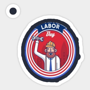 Happy labour day clothing Sticker